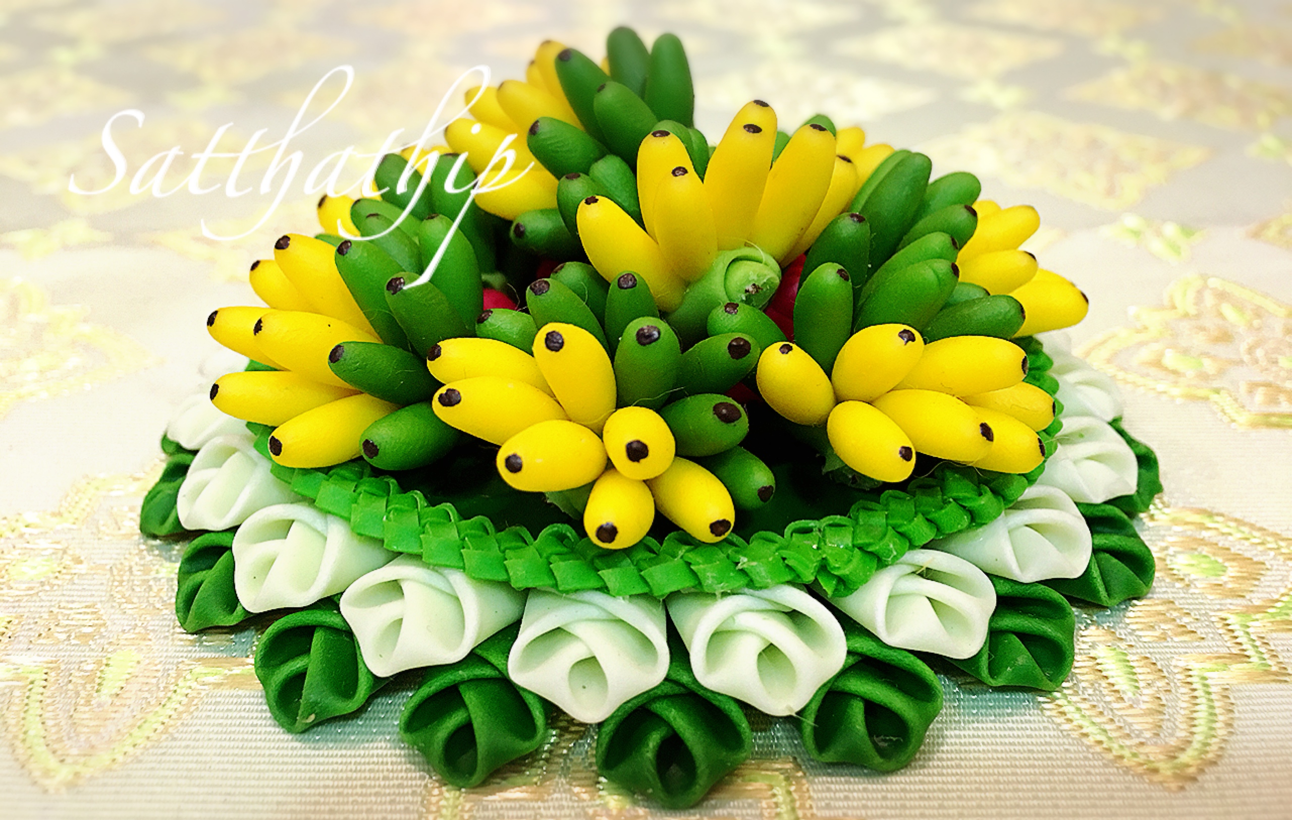 กล้วย ประดิษฐ์จากดิน - กล้วยจิ๋ว - ผลไม้มงคล