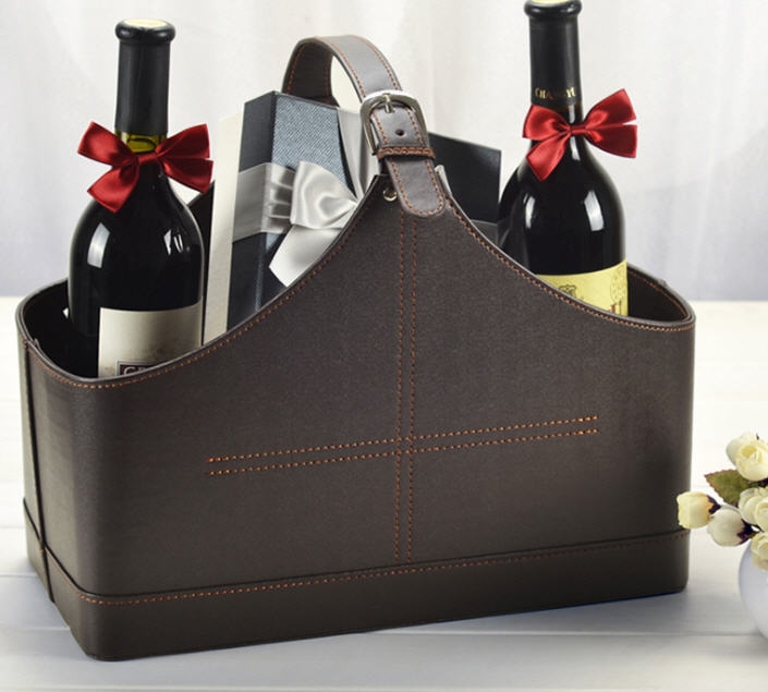 ตะกร้าหนังพรีเมี่ยม,ตะกร้าหนัง PVC,ตะกร้าหนัง,กระเช้าหนัง