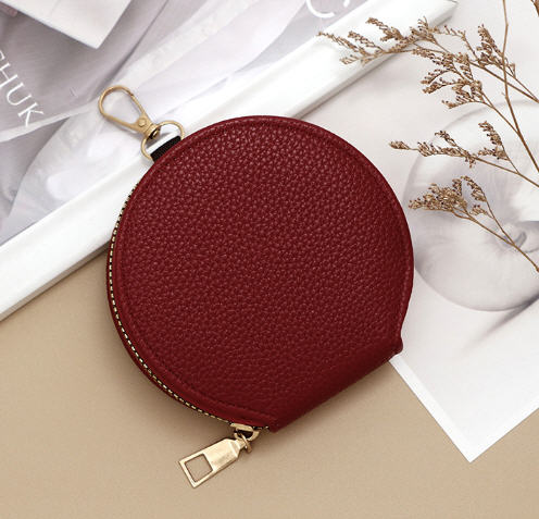 กระเป๋าใส่เศษเหรียญ,กระเป๋าทรงกลม,กระเป๋าพกพาขนาดเล็ก,กระเป๋าPU,สกรีนโลโก้