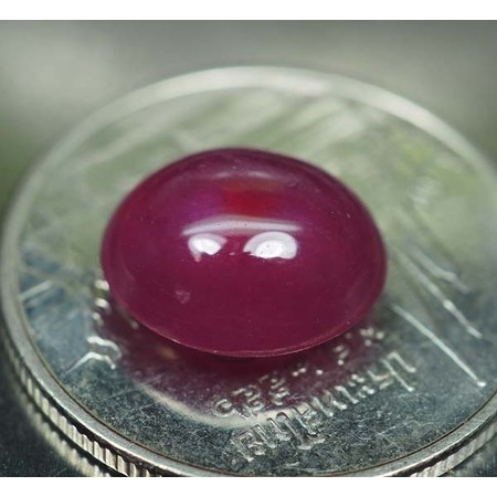 พลอยทับทิม (Ruby) 4.50 กะรัตสีแดงม่วง
