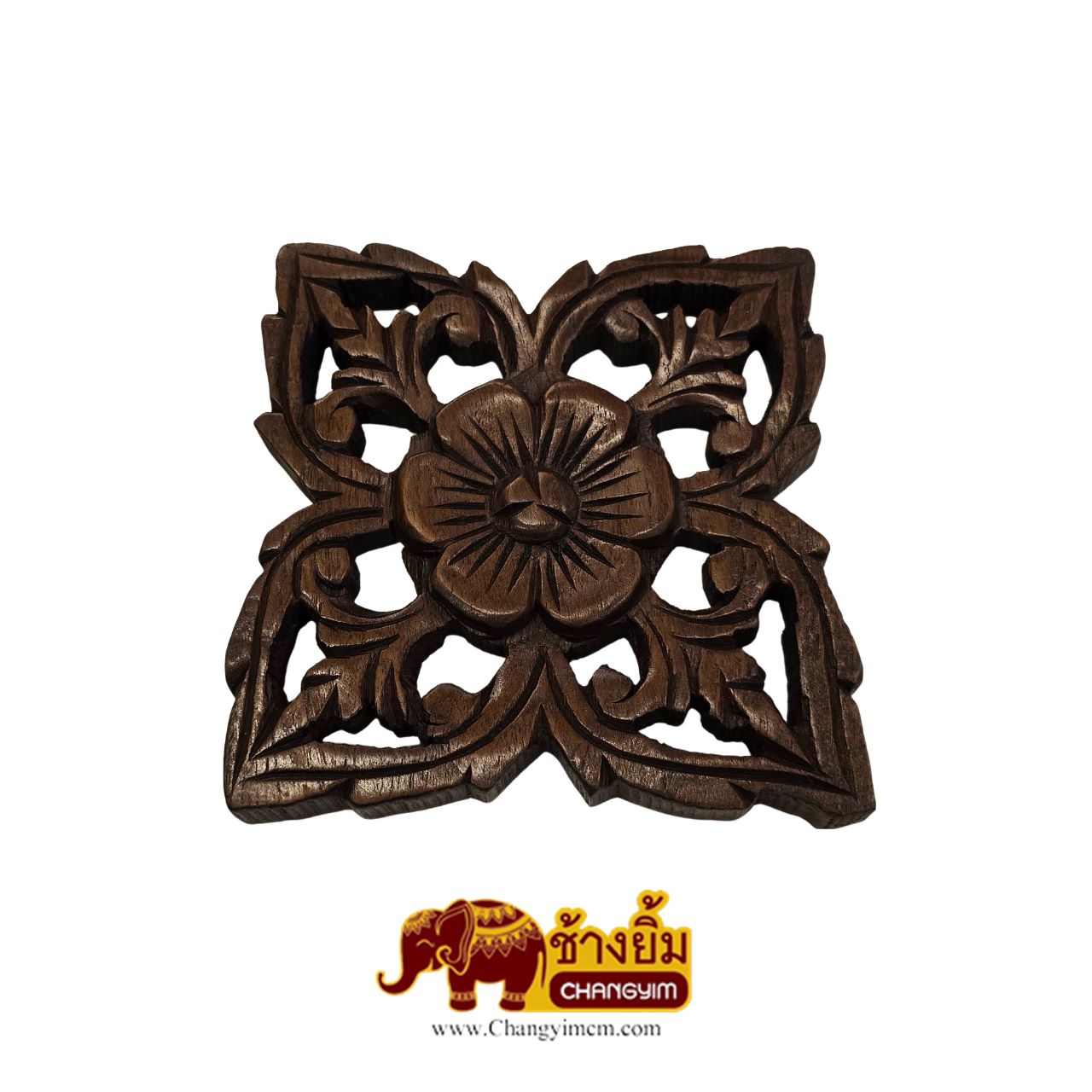 แผ่นแกะสลักลายดอก 6 นิ้ว