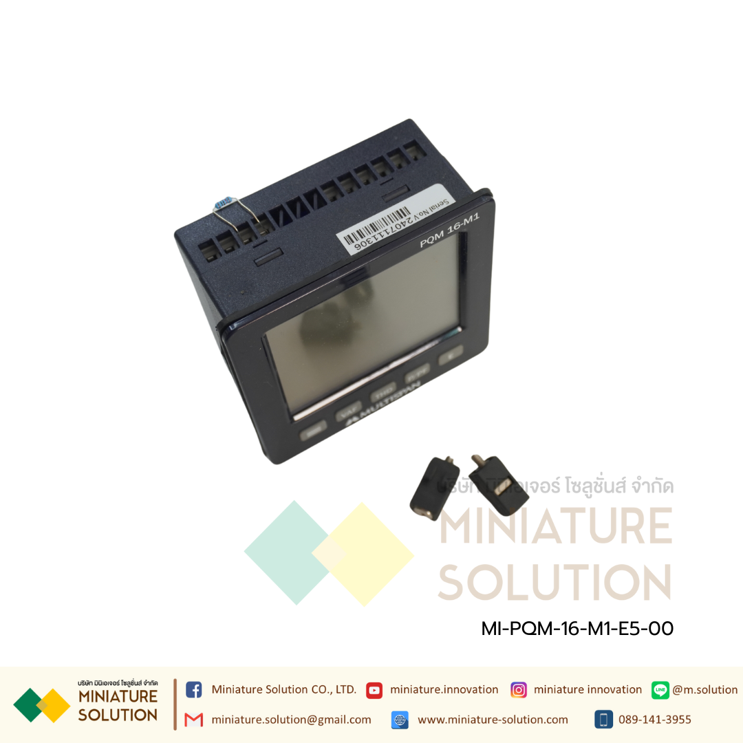 PQM-16-M1 Multifunction Meter with LCD display & RS-485 MODBUS CT input : 3Ø Voltage Input : 3Ø3W/4W ,1Ø2W Pulse Output RS-485 MODBUS LCD 8+4+4+4 Digit With Import -Export KWh , KVArh & Individual THD Multispan