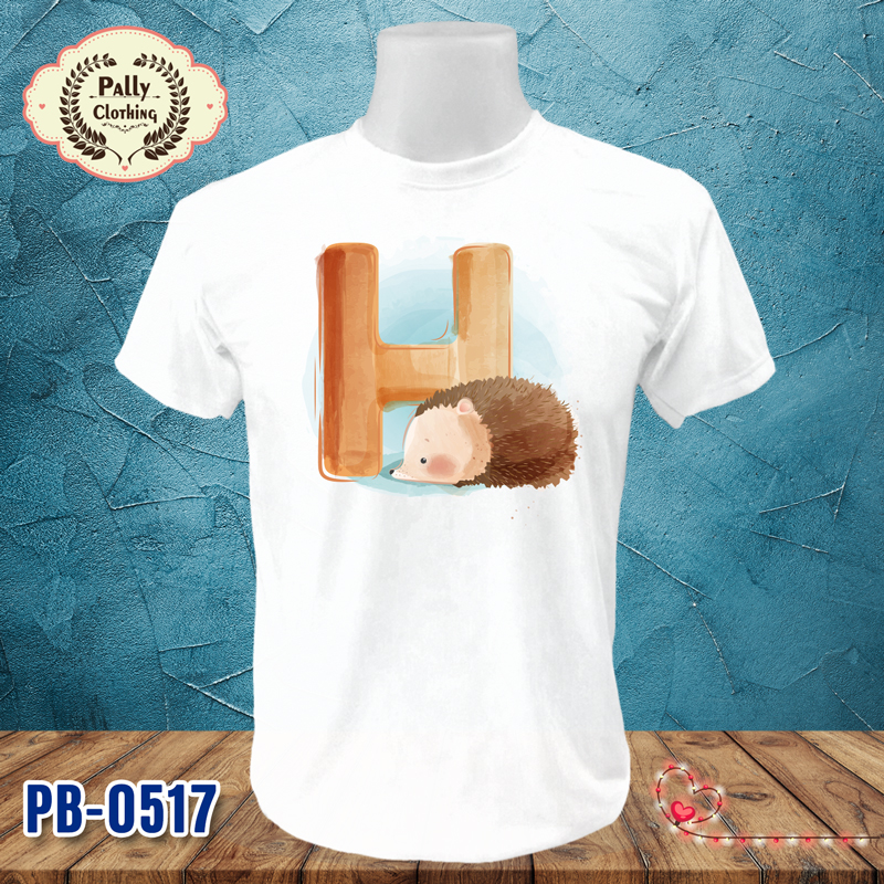 เสื้อกลุ่ม PB-0517 ลายตัวอักษร Alphabet - H