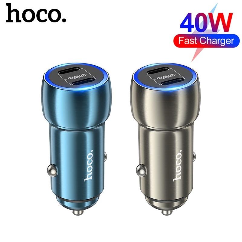 ที่ชาร์จในรถไทป์ซี Hoco Z48 40W หัวชาร์จในรถ ที่ชาร์จในรถPD30W+QC 3.0ฟาสชาร์จ แท้100% Charger Type C Type-C To Type-C Type C To Type C