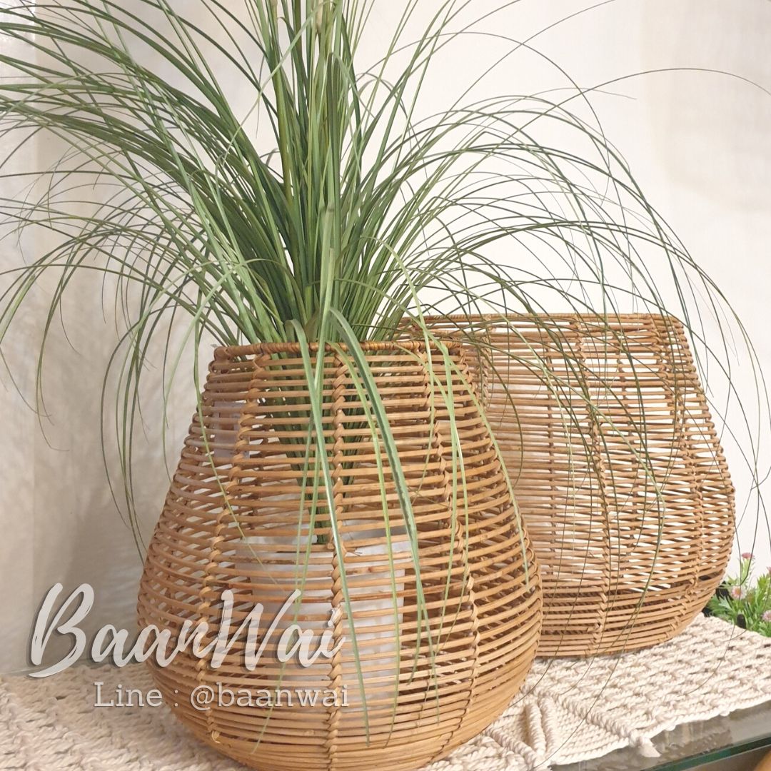 ตะกร้าต้นไม้หวายโครงเหล็ก