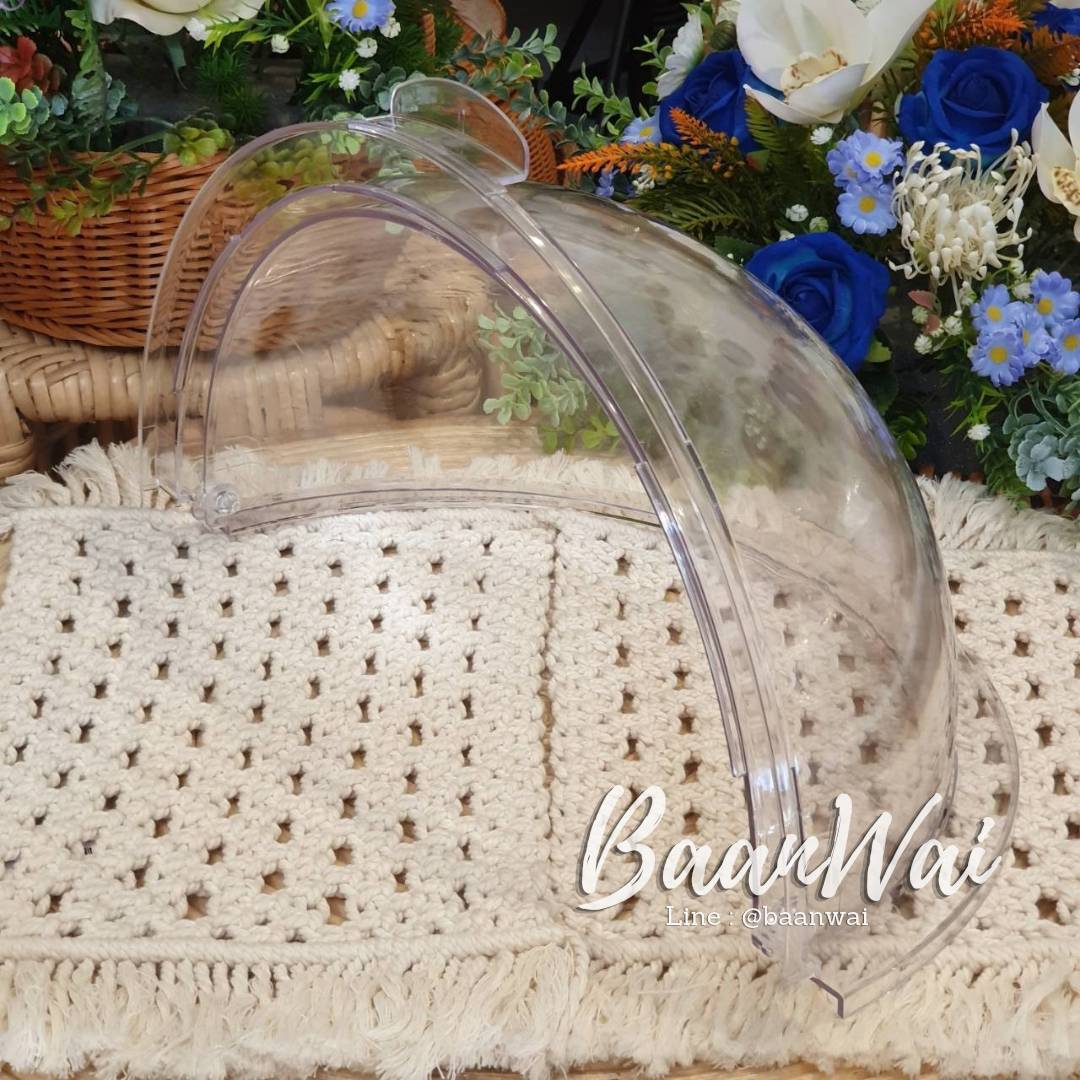 ถาดหวายเทียม ฝาครอบใส