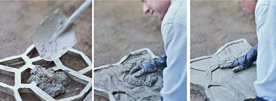 DIY แม่พิมพ์ลายพื้นทางเดิน ลายหินกาบ ขนาด 43x42x4 cm D1