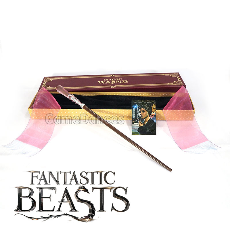 ไม้กายสิทธิ์ Fantastic Beasts เซราฟิน่า พิกเคอรี แกนเหล็ก ไม่มีไฟ กล่องริบบิ้น สีดำ
