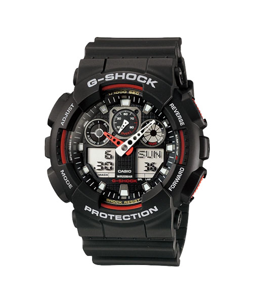 CASIO G-SHOCK นาฬิกาข้อมือ นาฬิกากันน้ำ นาฬิกาของแท้ ประกันศูนย์ CMG 1 ปี รุ่น GA-100-1A4