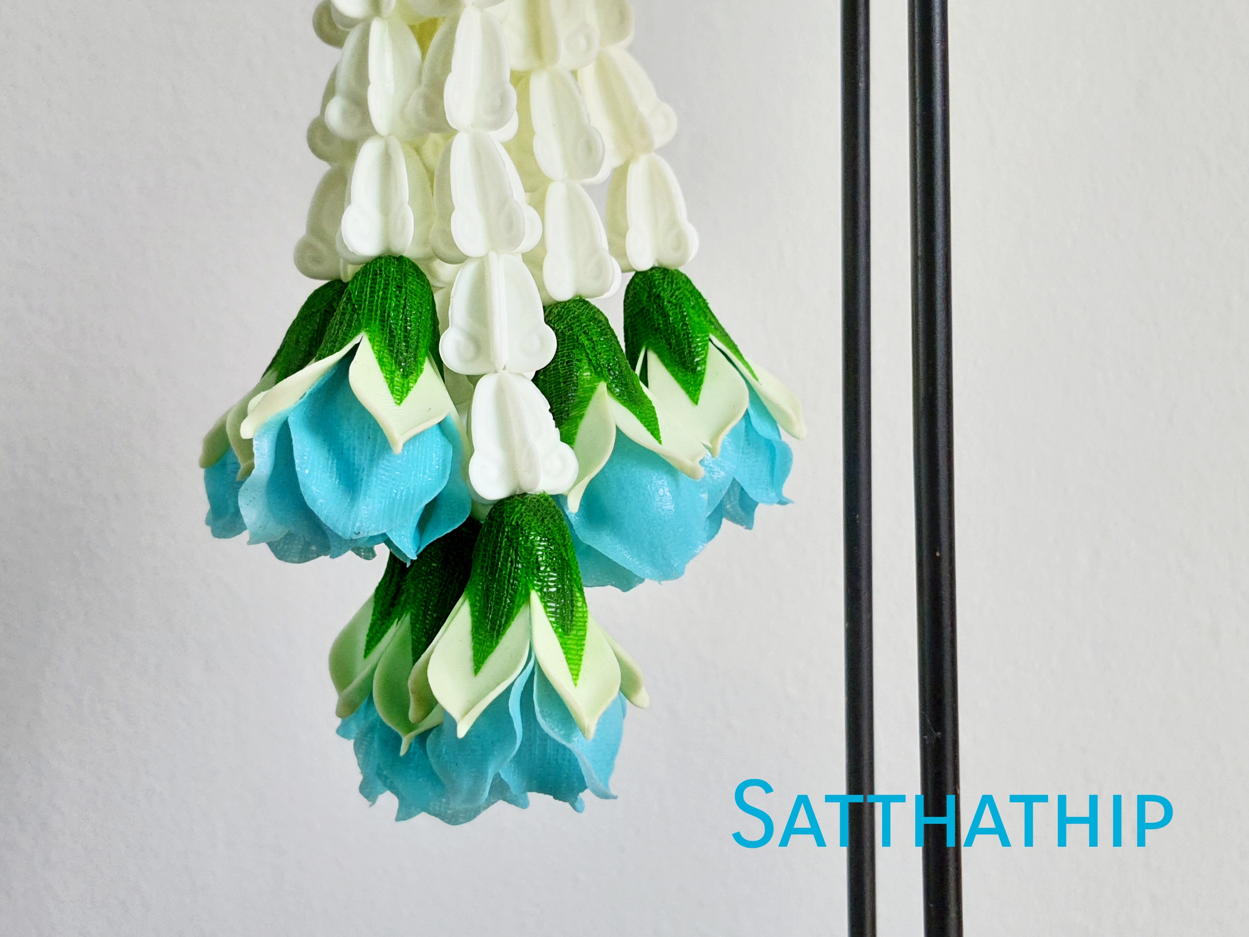 พวงมาลัยดอกรัก - พวงมาลัยดอกรักเกลียว - พวงมาลัยดอกรักเกลียวประดิษฐ์