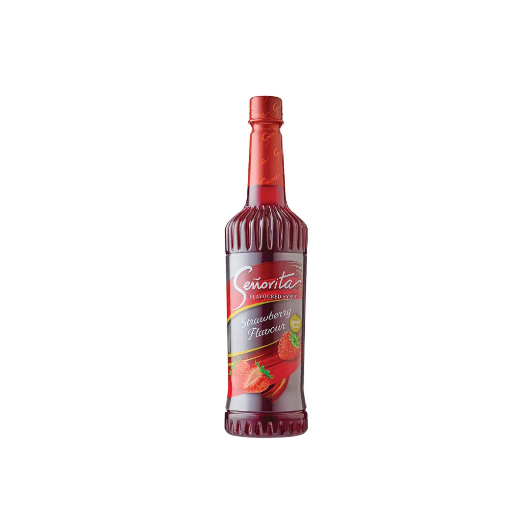น้ำเชื่อมกลิ่นสตรอเบอรี่ Senorita Strawberry Syrup 750ml. (05-7691)