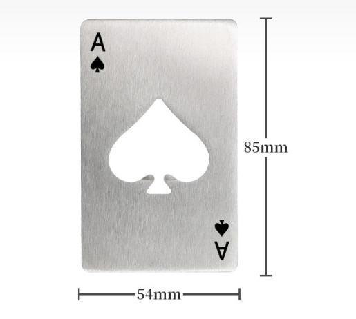 ที่เปิดขวดสเตนเลส,ที่เปิดขวด,เปิดฝา,รูปไพ่เอโพดำ