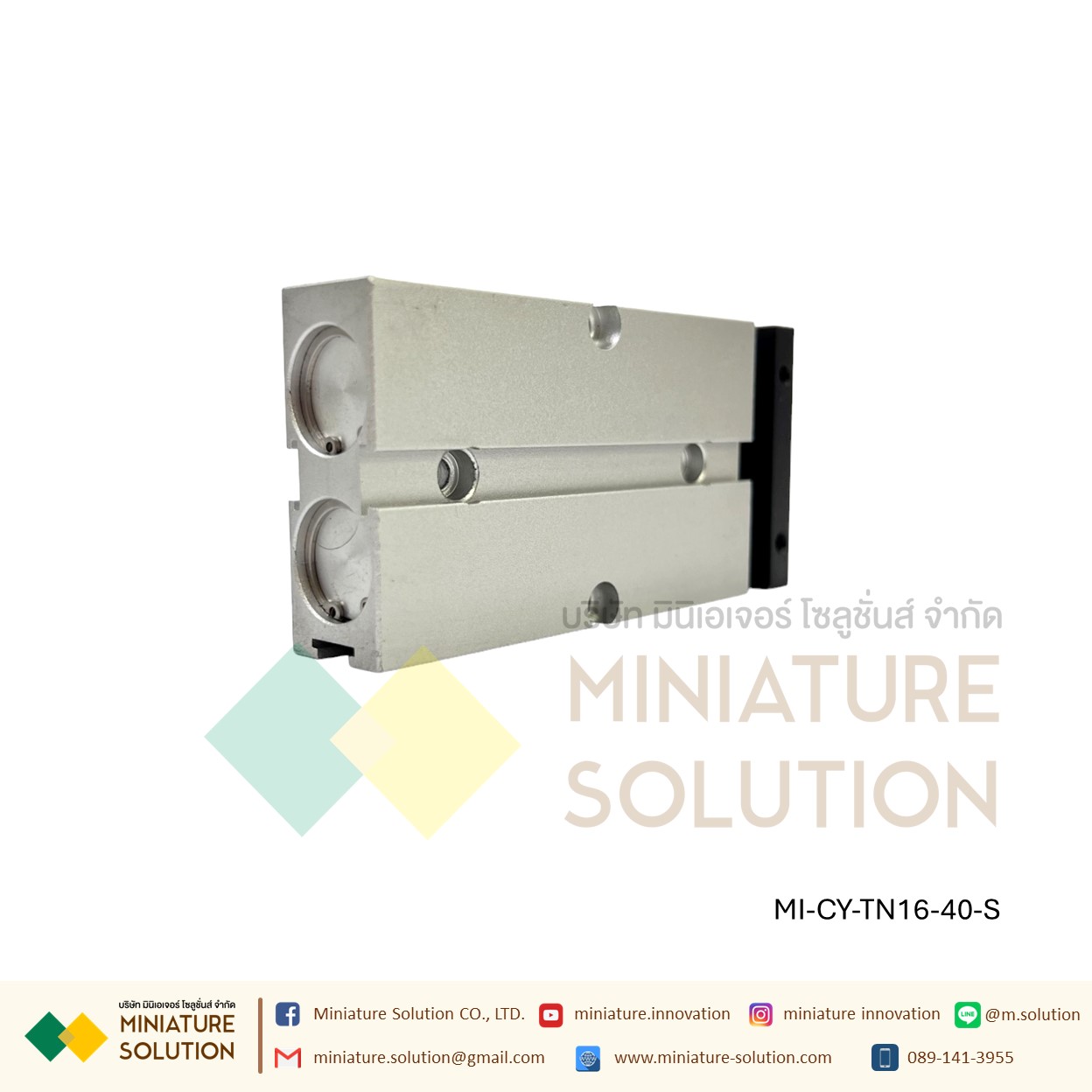 TN16 Series กระบอกสูบลมนิวเมติก 16 มม. กระบอกสูบเพลาคู่ pneumatic double rod double shaft cylinder M5X0.8 ก้านสูบคู่