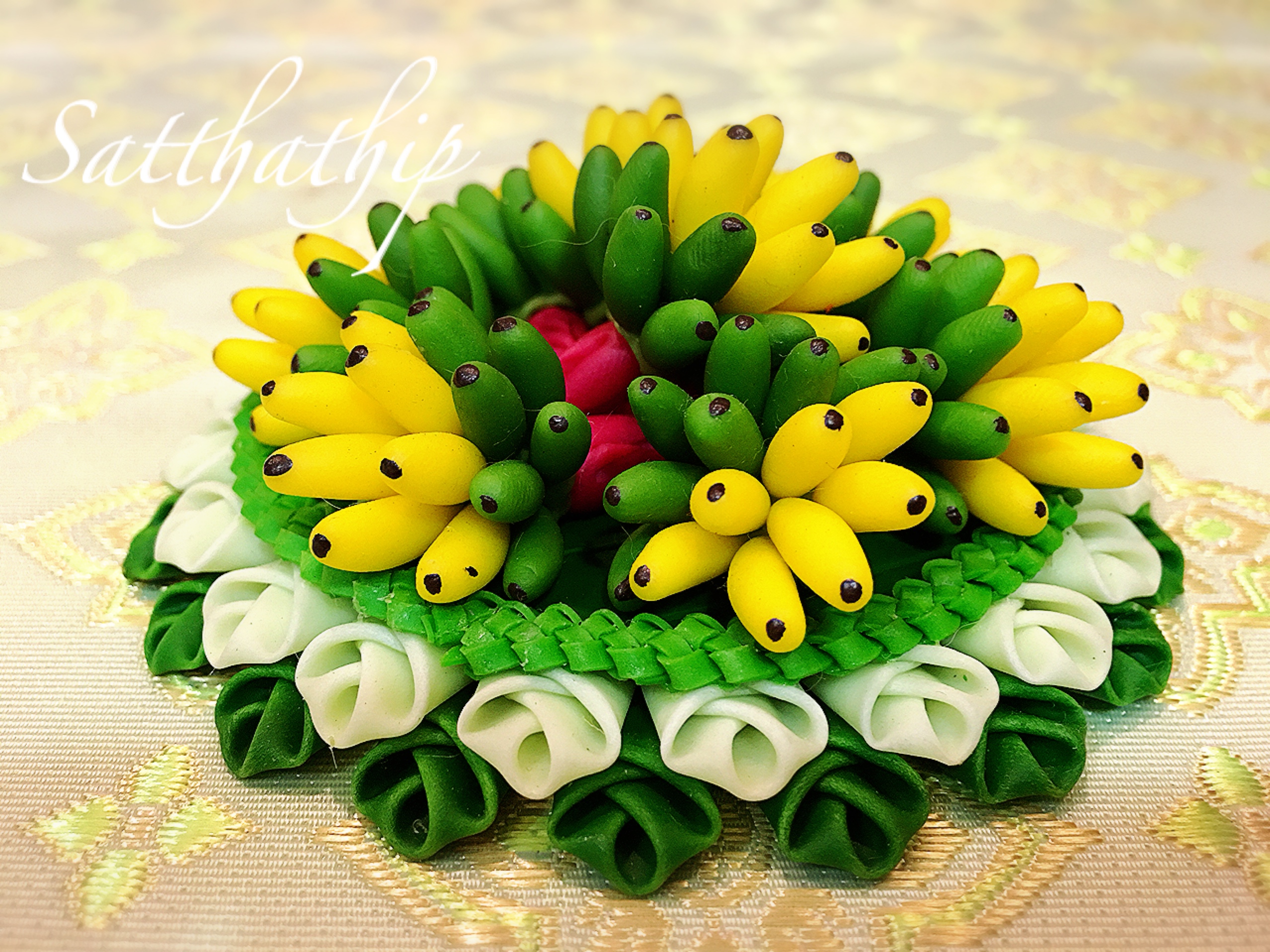 กล้วย ประดิษฐ์จากดิน - กล้วยจิ๋ว - ผลไม้มงคล