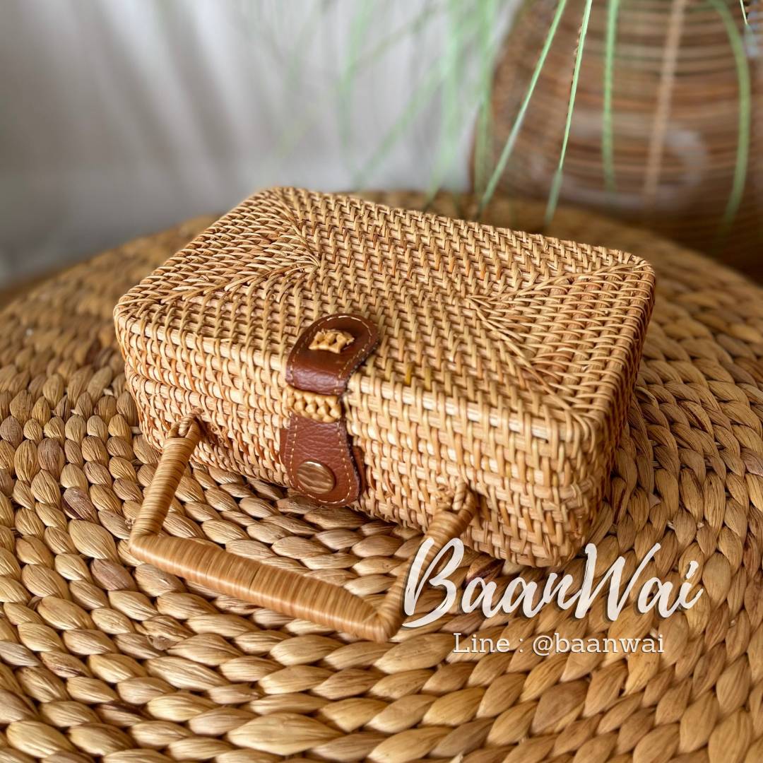 กระเป๋าหวายงานละเอียด กระเป๋าสานหวายแท้