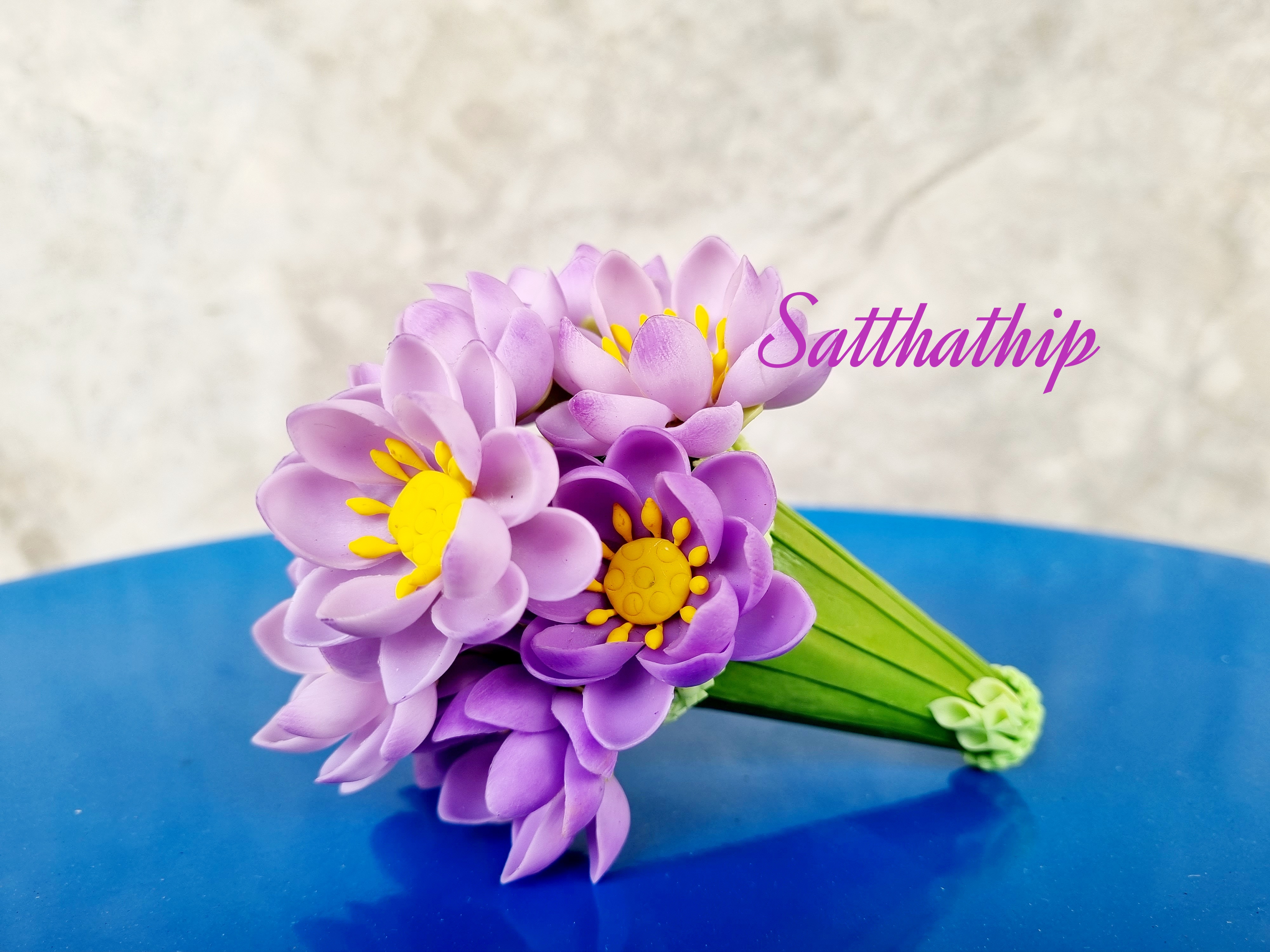 กรวยดอกบัว ประดิษฐ์จากดิน