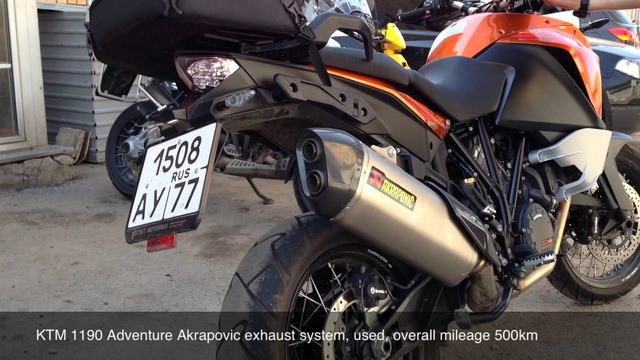 ท่อ akrapovic แบบสลิปออน สำหรับ KTM 1190, 1290 adventure (For Exhibition only)