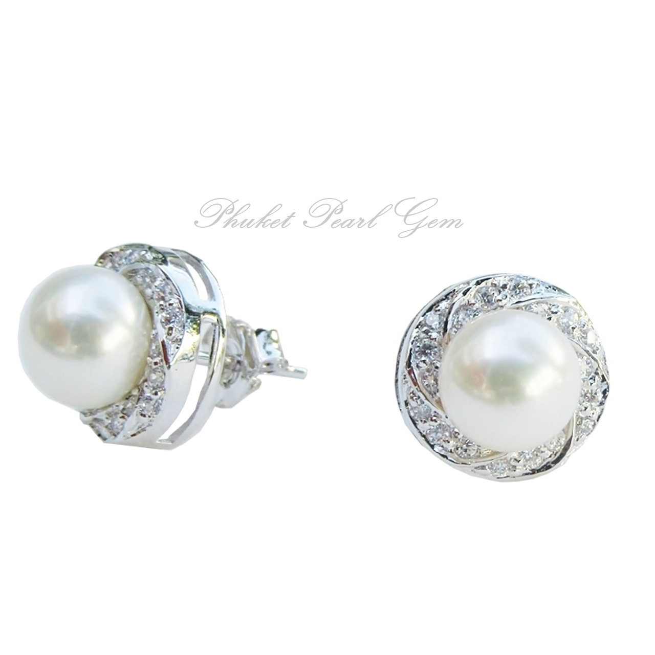 Phuket Pearl Gem Earring ต่างหูไข่มุกแท้ สวยหรู มีระดับ