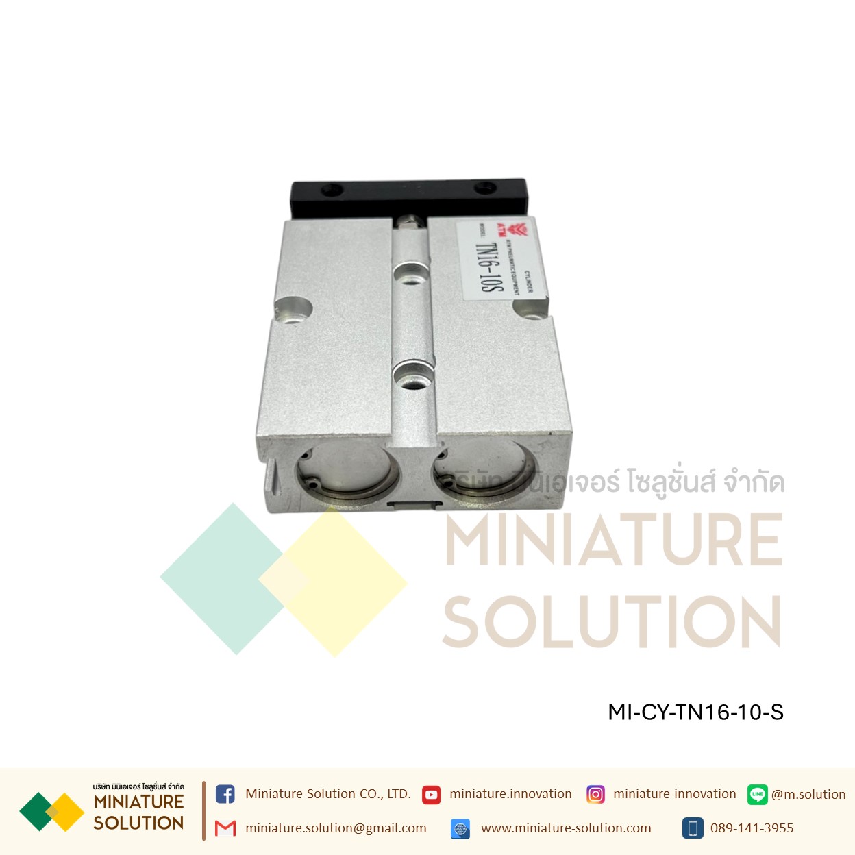 TN16 Series กระบอกสูบลมนิวเมติก 16 มม. กระบอกสูบเพลาคู่ pneumatic double rod double shaft cylinder M5X0.8 ก้านสูบคู่