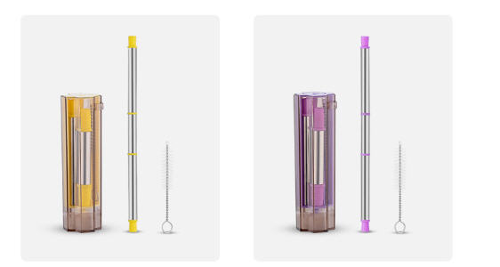 หลอดสแตนเลส,หลอดพับได้,หลอดพกพา