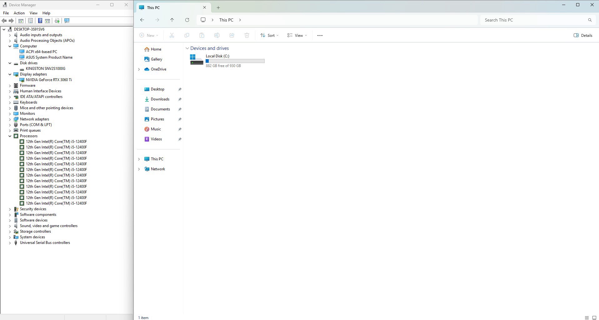 PC ประกอบ Intel Corei5 12400F / RAM DDR4 16GB / GEFORCE RTX 3060 TI