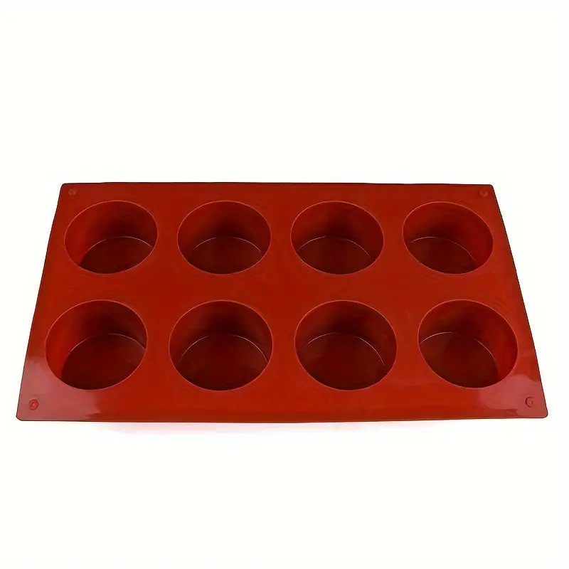 พิมพ์ซิลิโคนกลม 8 ช่อง ขนาดช่องละ 6 x 3.5 cm. (11-8797)