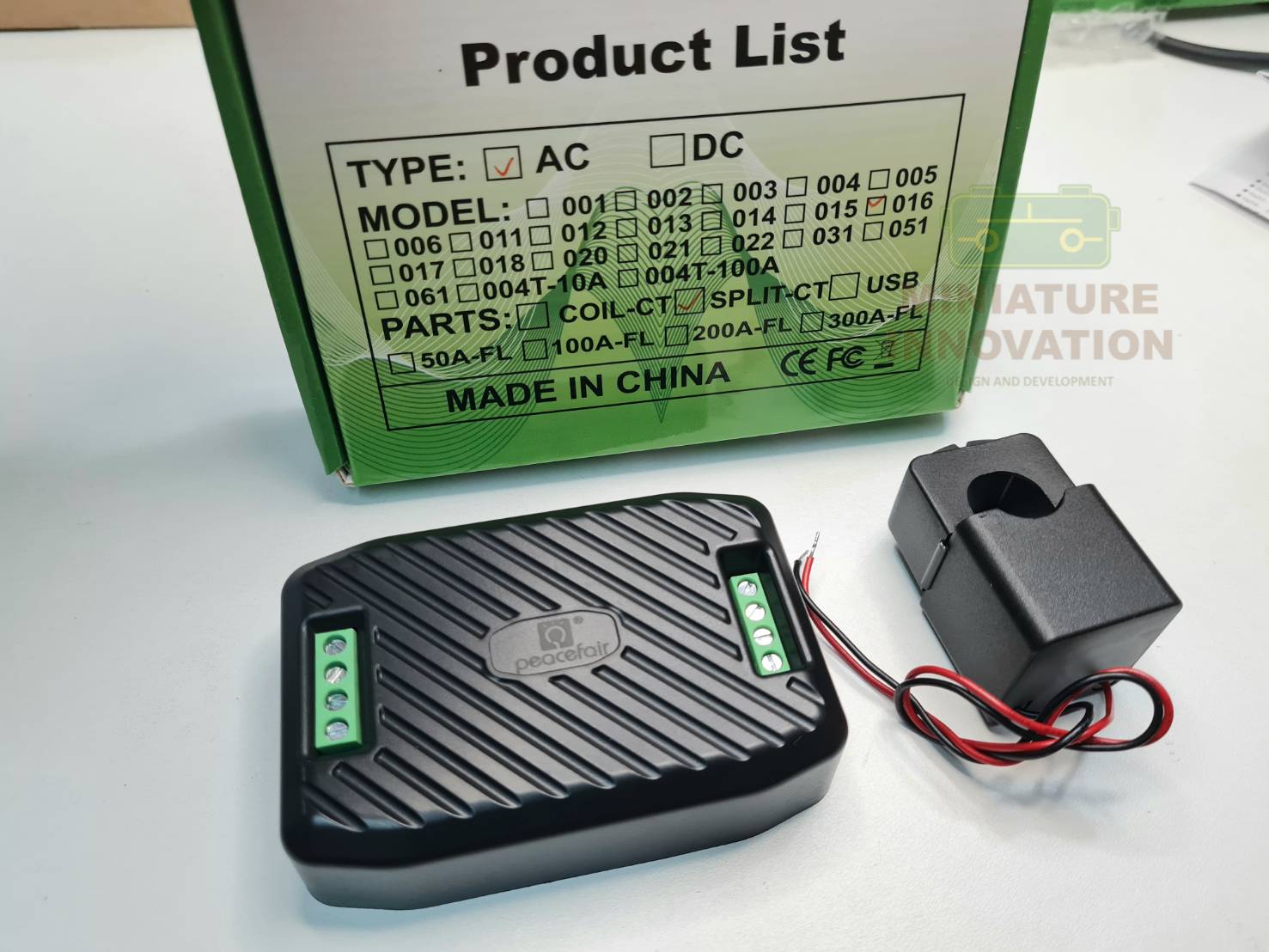 PZEM-016 MODBUS PZEM-016 AC ดิจิตอลมิเตอร์ 100A 80-260V โวลท์ แอมป์ วัตต์ พลังงานไฟฟ้า RS485 port Split CT รุ่น PZEM-016