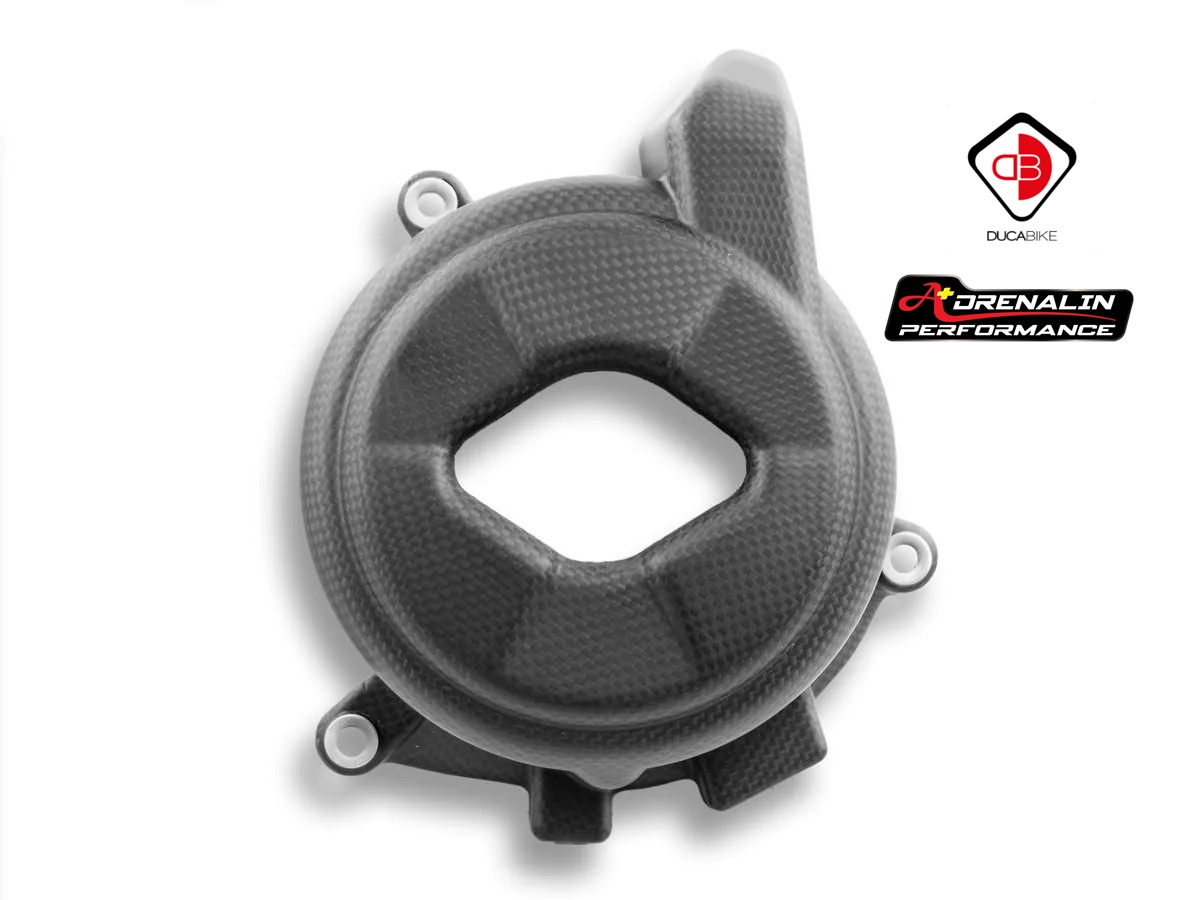 Ducabike คาร์บอน ครอบเครื่องฝั่งซ้าย alternator cover ครอบเต็มชิ้น สำหรับ Panigale V4