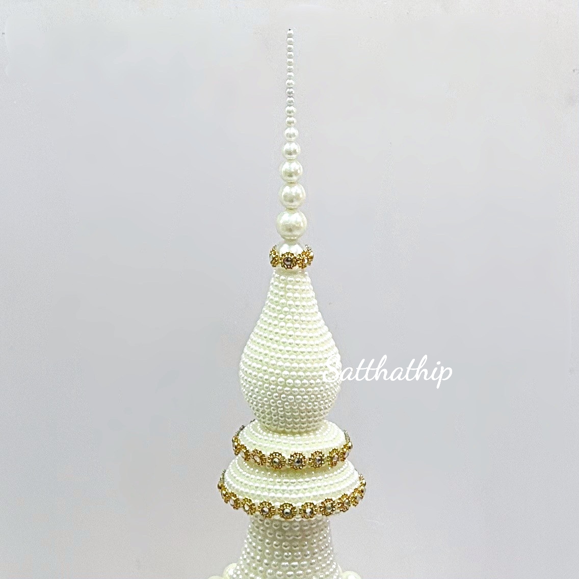 พานพุ่ม - พานพุ่มสักการะ - พานพุ่มเงินทอง - พานพุ่มสีขาว [8 นิ้ว/ 3,500บาท/คู่]