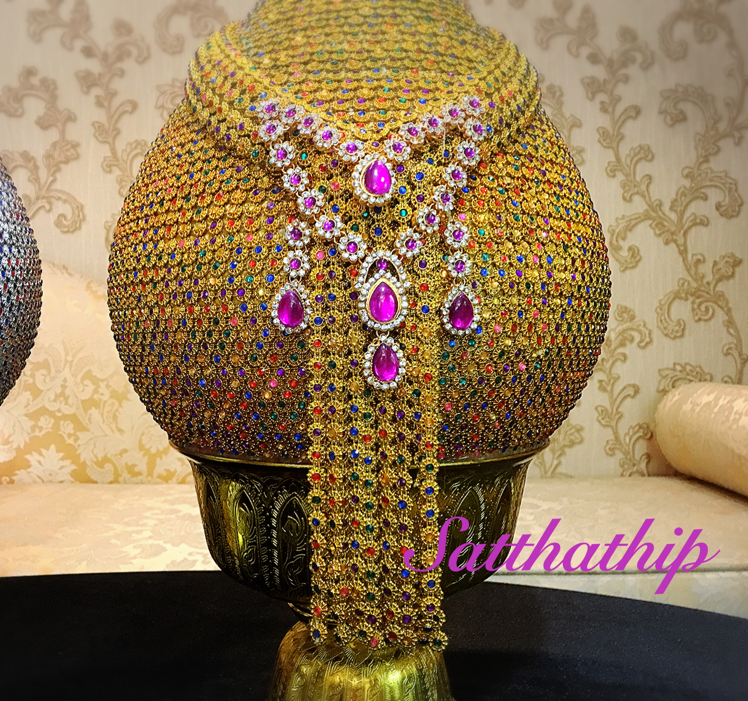 พานพุ่ม - พานพุ่มสักการะ - พานพุ่มเงินทอง - พานพุ่มนพเก้า [12 นิ้ว/ 6,800บาท/คู่]