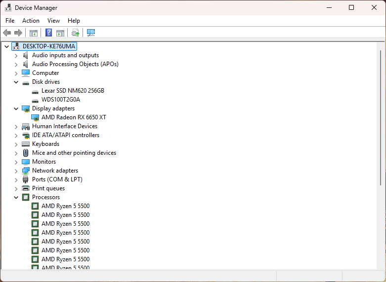 PC ประกอบ AMD Ryzen 5 5500 / Ram 16 DDR4 / AMD Radeon RX 6650 XT