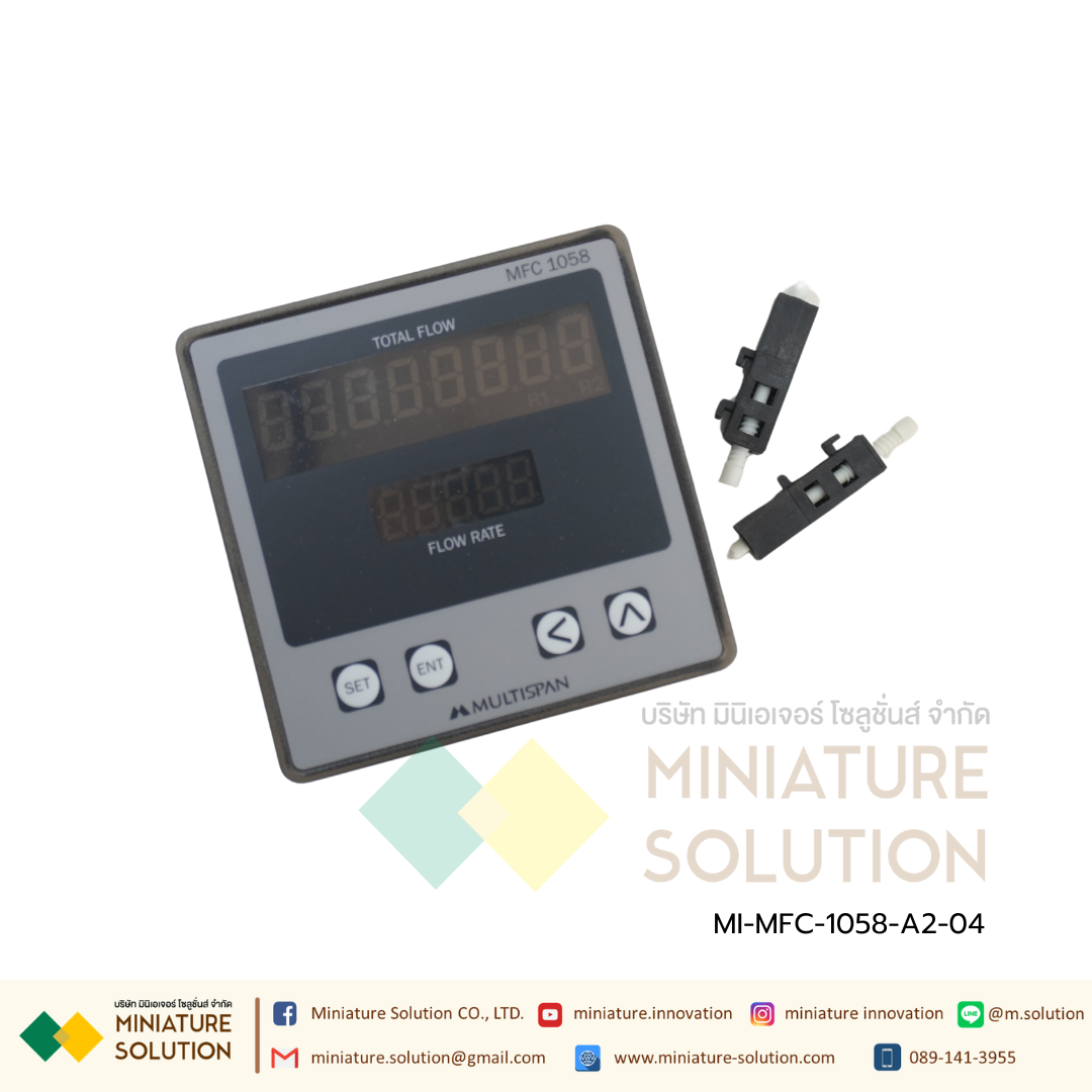 MFC-1058-A2-04 Flow Rate Cum Totalizer with RS-485 MODBUS Multispan
