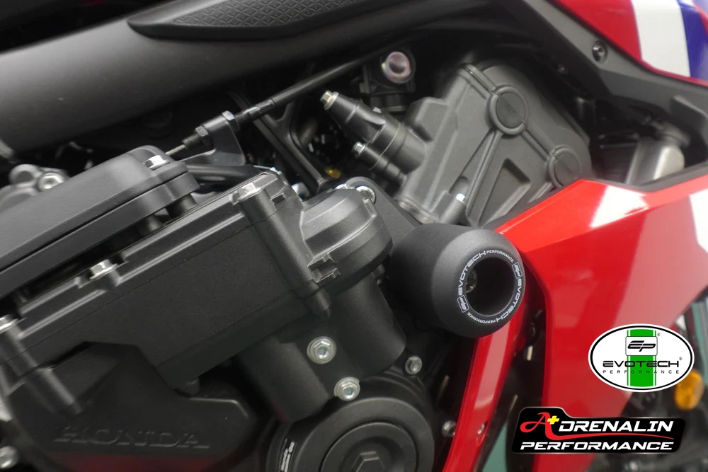 Evotech กันล้มกลาง (Crash Bobbins) สำหรับ CBR650R 2024+ e-clutch แบบมีแฟริ่ง