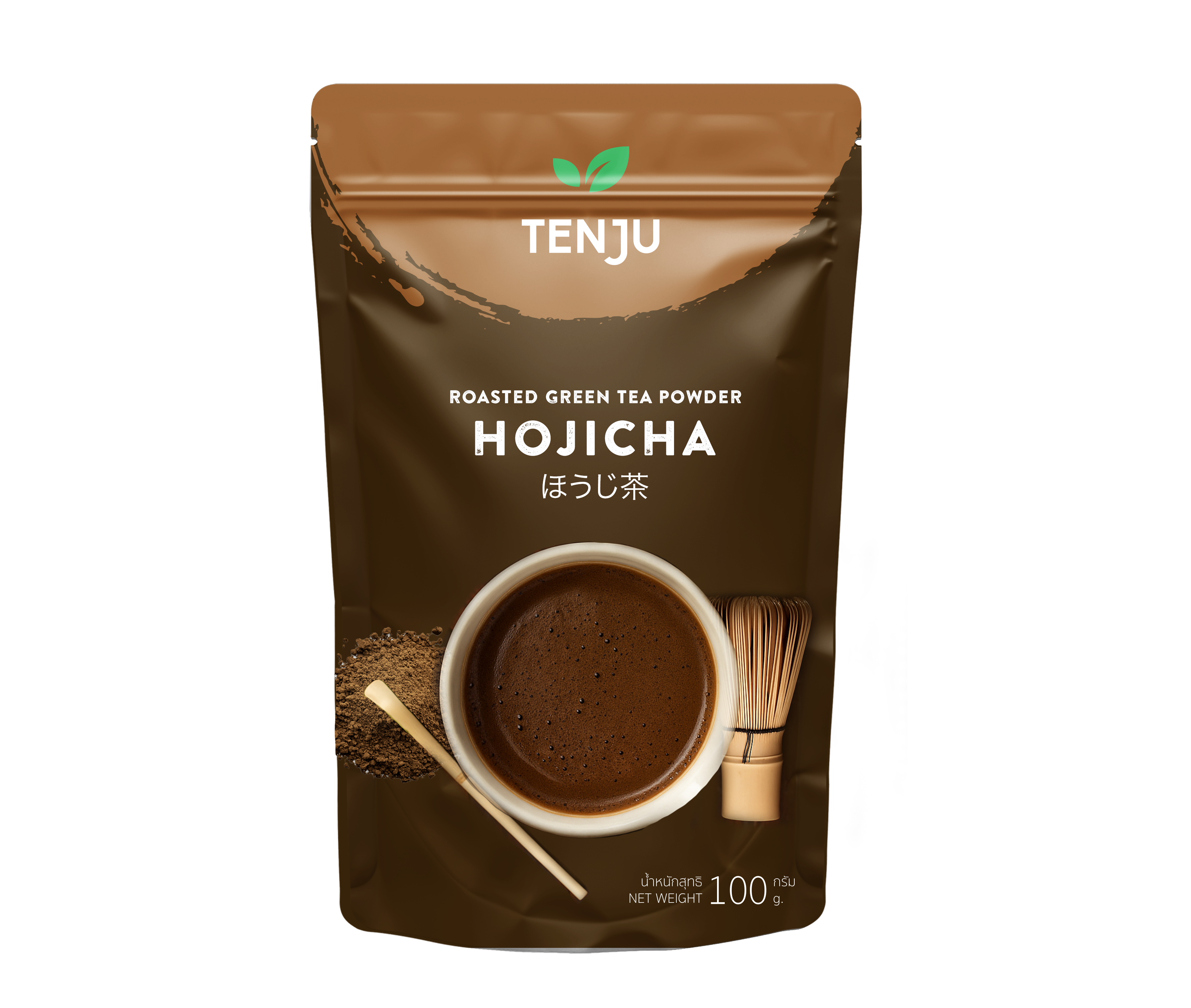 Tenju Hojicha (Roasted Green Tea Powde)r 100 % ผงชาโฮจิฉะ เท็นจู 100 g. (05-9444)