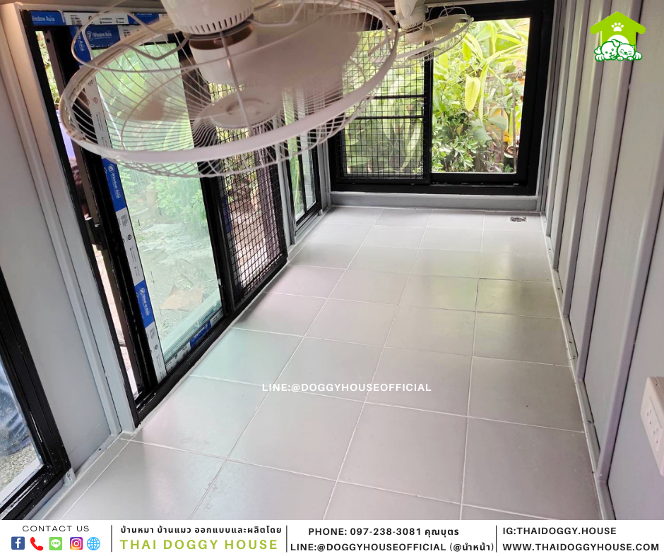 บ้านหมา รองรับการติดแอร์ Box style