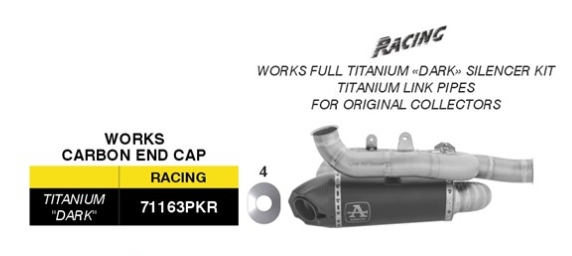 ท่อ Arrow สลิปออนไทเทเนียม สำหรับ Panigale V4 2025+ ท่อคู่ออกล่าง