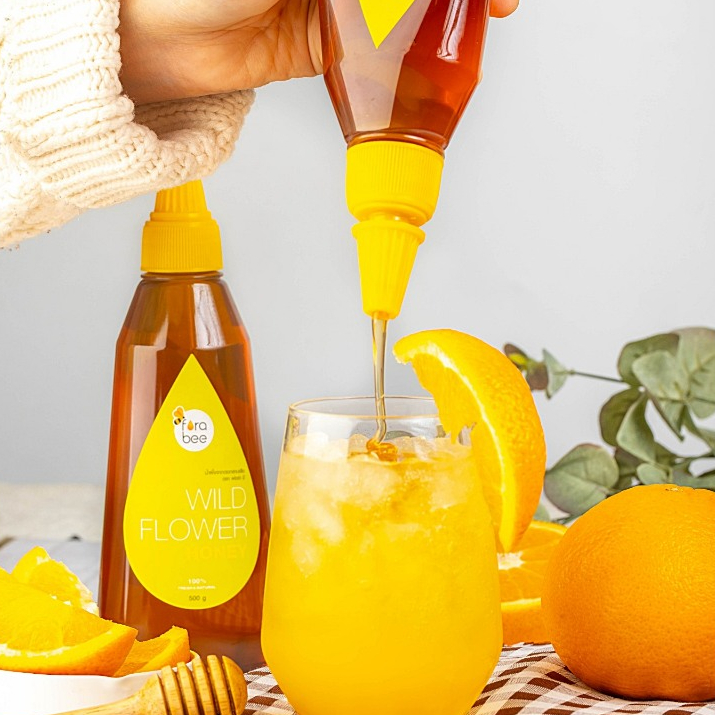 น้ำผึ้งดอกลำไย (ขวดบีบ) Forabee Longan Flower Honey 500 g. (05-8552)