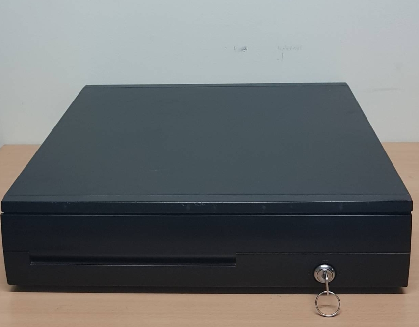 Cash Drawer fosiflex (ลิ้นชักเก็บเงิน โพสซิเฟล็ก CR-4100 ) ขนาด 5 ช่องแบงค์ 5 ช่องเหรียญ,Port RS-232 มือสอง