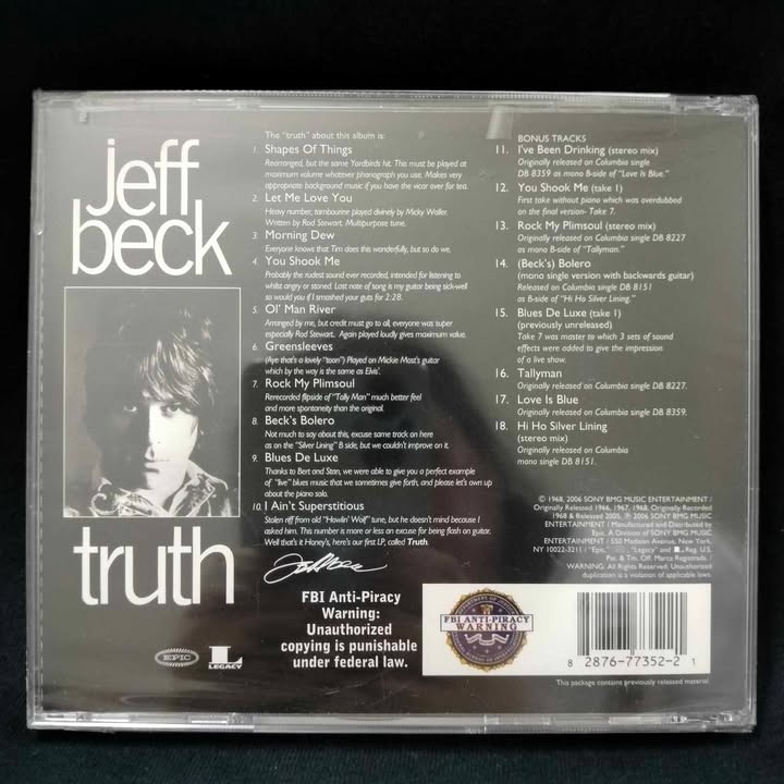 Jeff Beck – Truth / USA / แผ่นซีล
