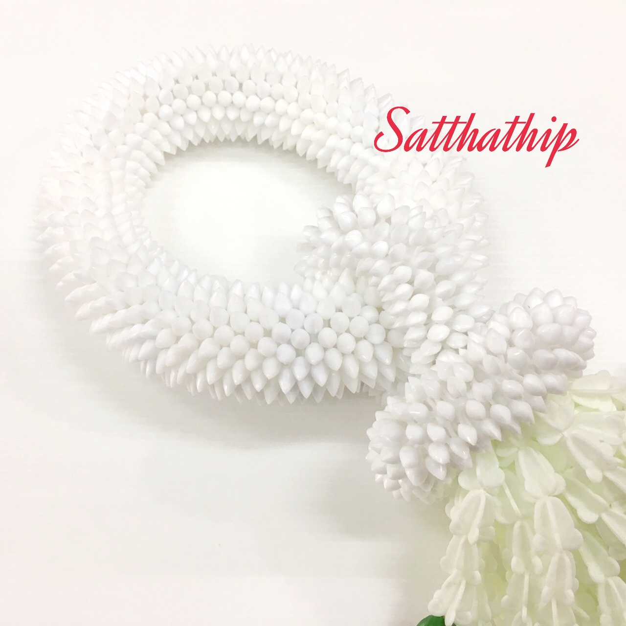 พวงมาลัยดอกพุด - พวงมาลัยดอกพุดประดิษฐ์ - พวงมาลัยประดิษฐ์