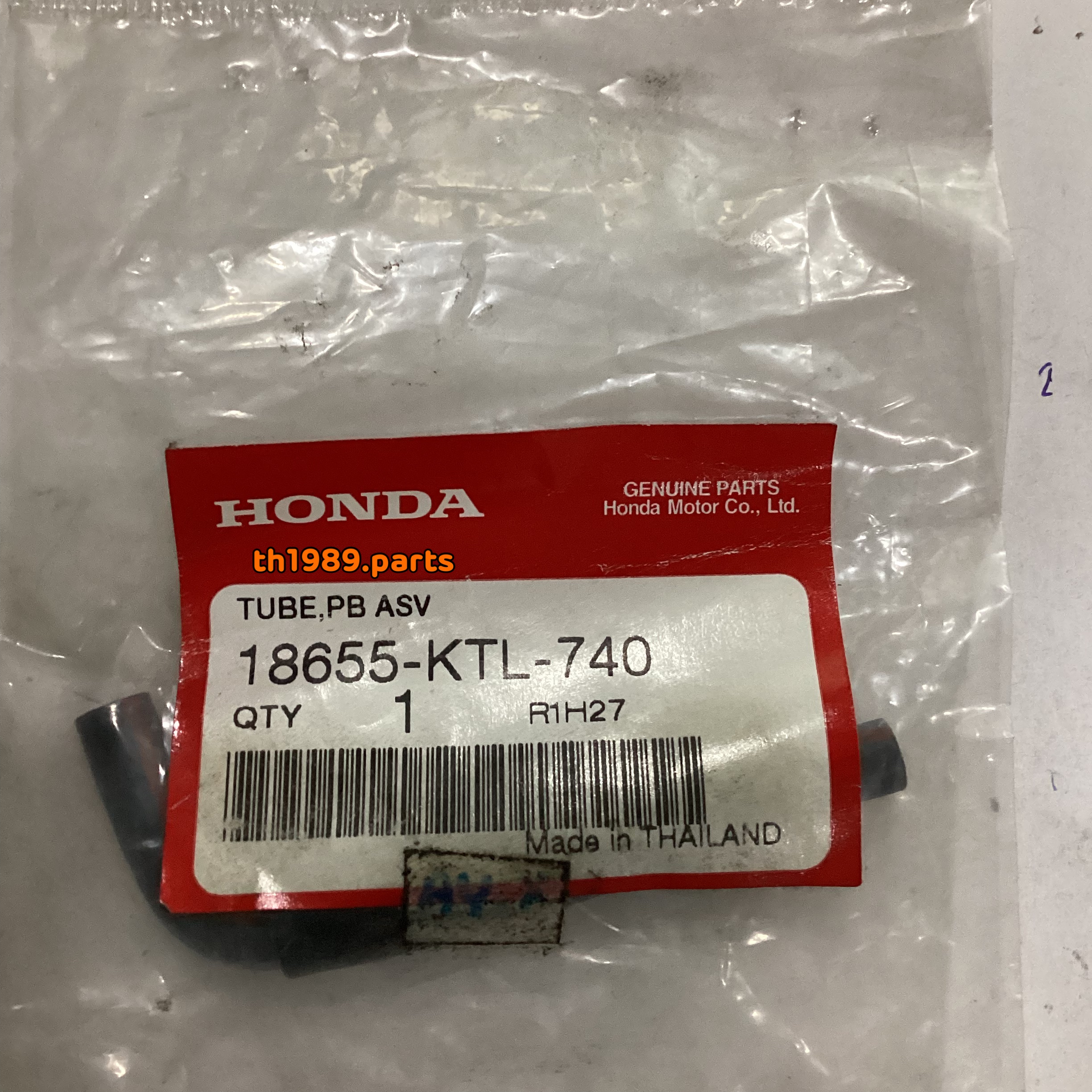 18655-KTL-740 ท่อยาง WAVE100 WAVE100S อะไหล่แท้ HONDA