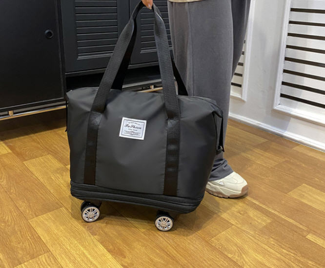 กระเป๋าใส่เสื้อผ้า,กระเป๋าผ้าล้อลาก,กระเป๋าผ้าพับได้ล้อลาก,สกรีนโลโก้,สินค้าพรีเมี่ยม,ของพรีเมี่ยม