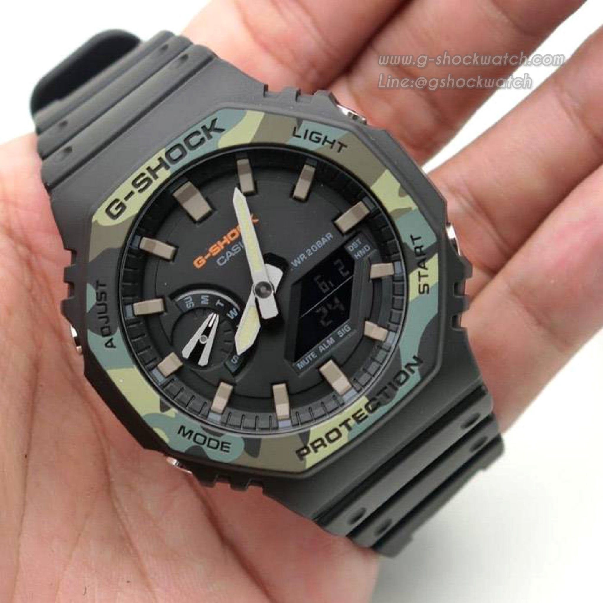 CASIO G-SHOCK นาฬิกาข้อมือ นาฬิกากันน้ำ นาฬิกาของแท้ ประกันศูนย์ CMG 1 ปี รุ่น GA-2100SU-1A