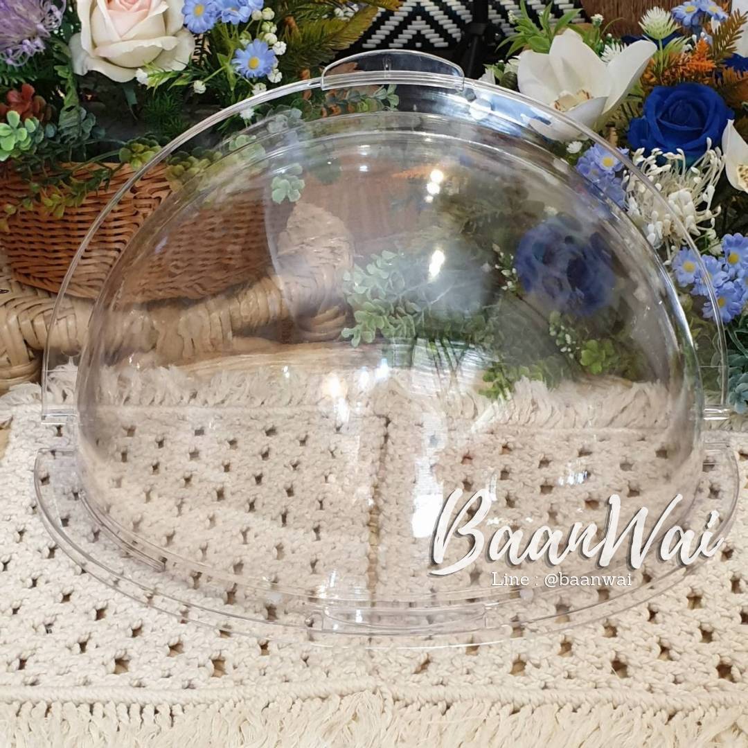 ถาดหวายเทียม ฝาครอบใส