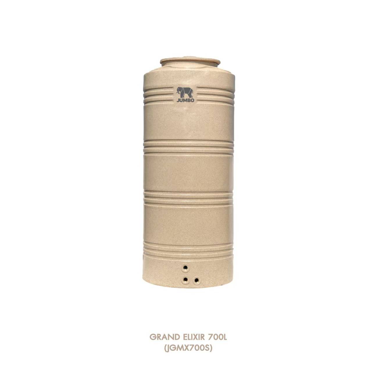 ถังเก็บน้ำบนดินPE จัมโบ้ Grand Elixir ขนาด 700 ลิตร รุ่น JGMX700S/T ป้องกันตะไคร่น้ำ **แถมลูกลอยฟรี**