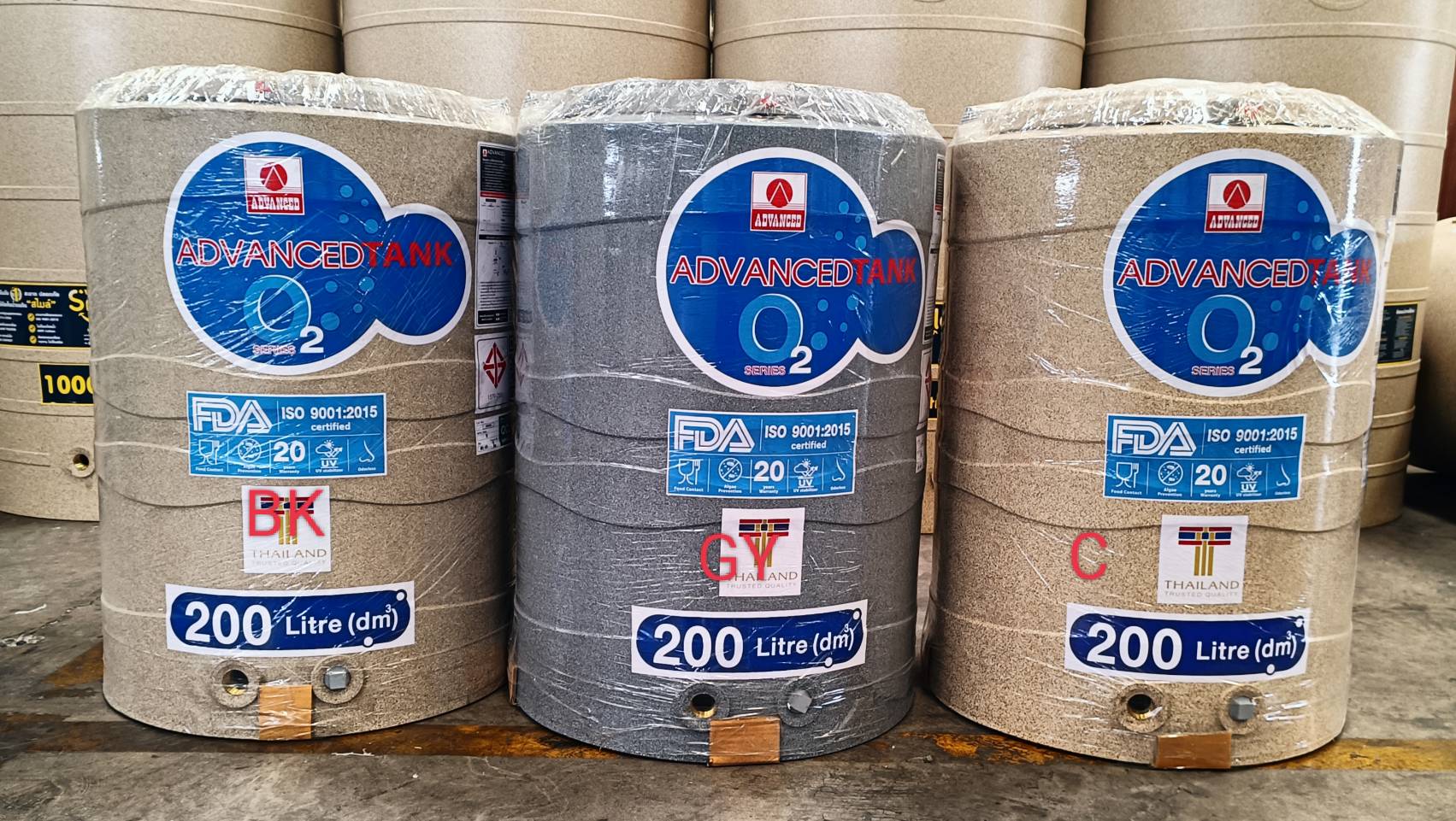 ถังเก็บน้ำบนดินPE ADVANCE O2 ความจุ 200 ลิตร รุ่น O2S-200 **แถมลูกลอยฟรี**