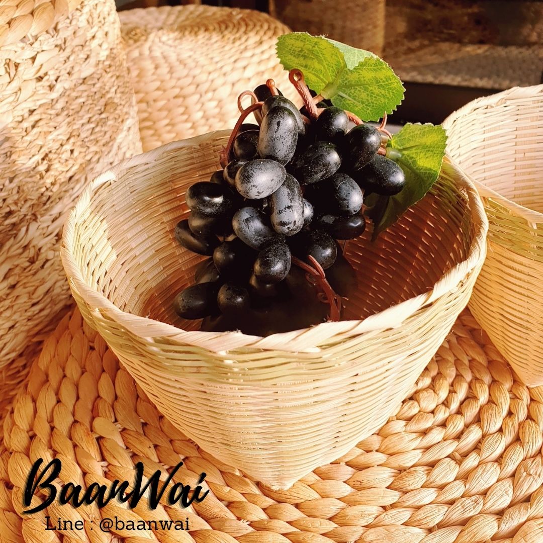 ตะกร้าไม้ไผ่สาน ตะกร้าอเนกประสงค์