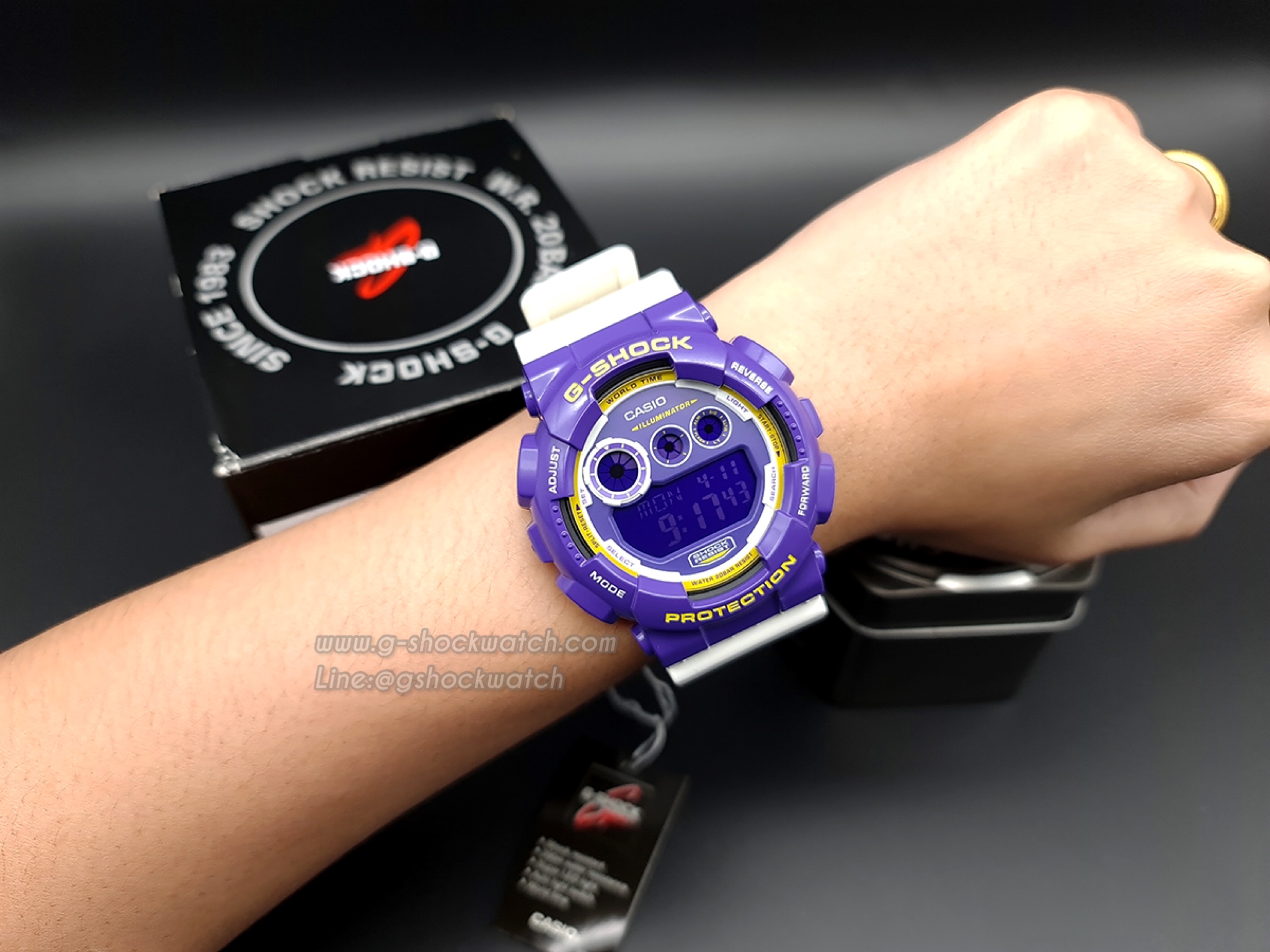 CASIO G-SHOCK นาฬิกาข้อมือ นาฬิกากันน้ำ นาฬิกาของแท้ ประกันศูนย์ CMG 1 ปี รุ่น GD-120CS-6D