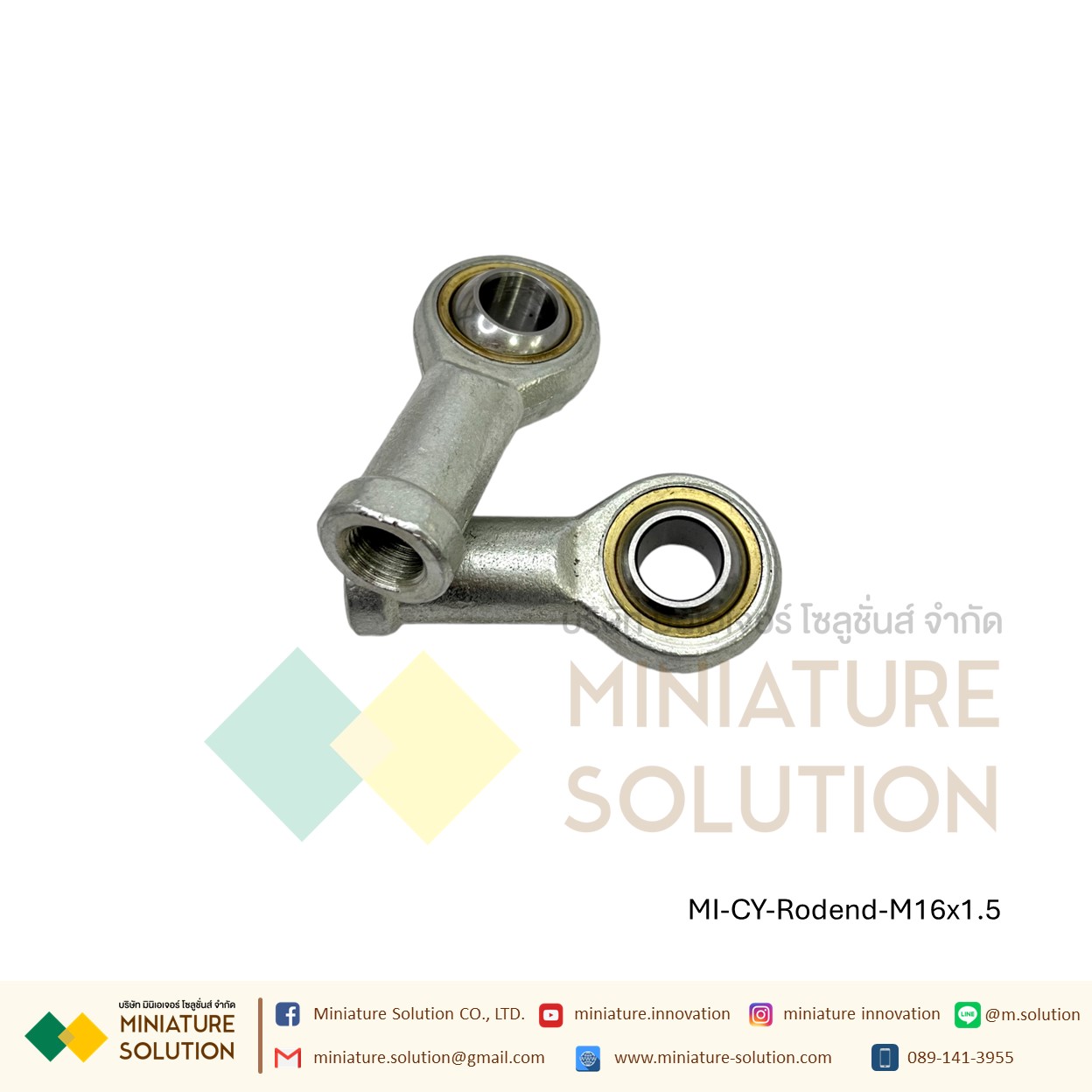 ลูกปืนตาเหลือก Mini Air Cylinder Female Thread Fisheye ก้านเชื่อมต่อแบริ่ง M5x0.8 M6x1 M8x1.25 M10x1.25 M12x1.25 M14x1.5M16x1.5 M18x1.5 M20x1.5 M27x2