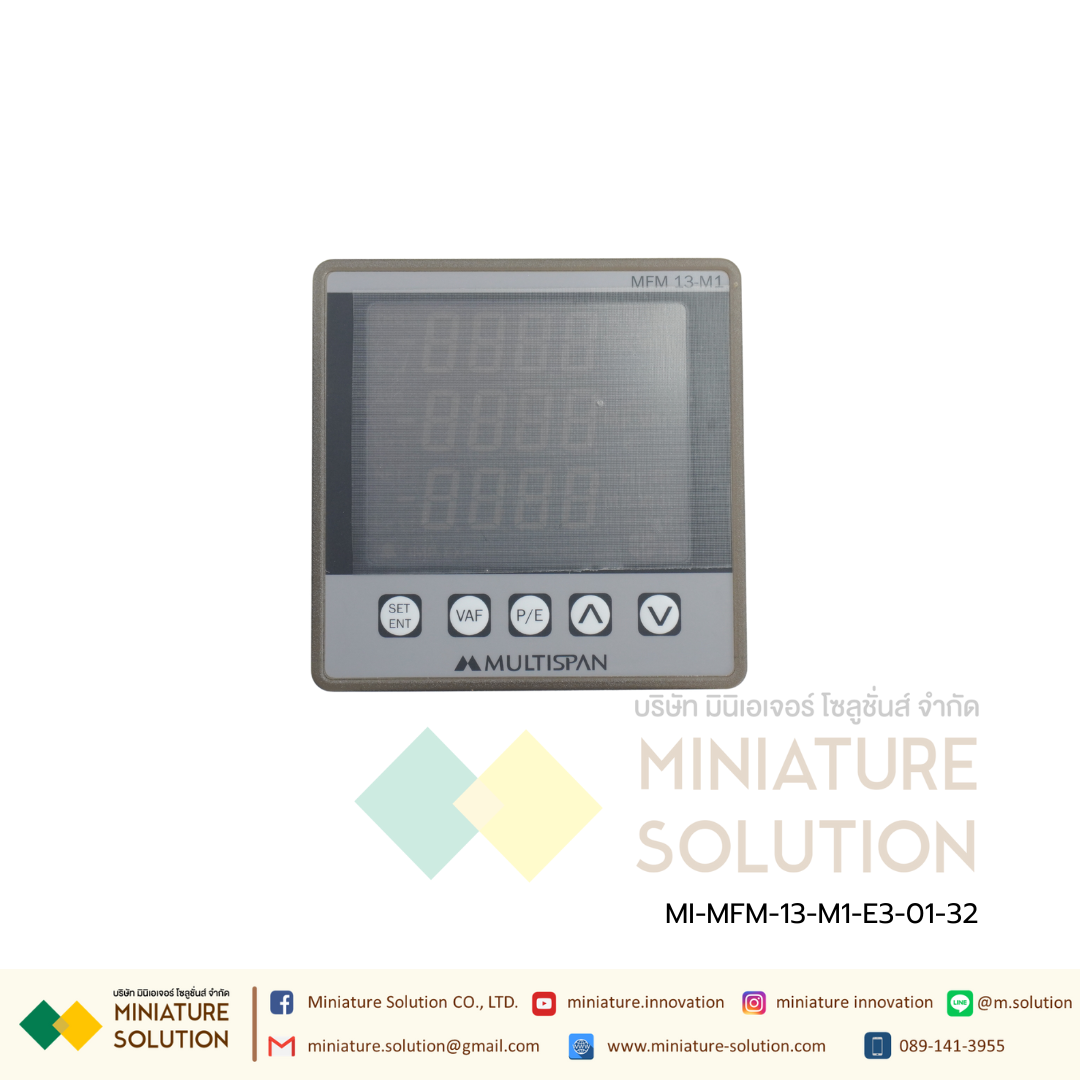 Multifunction Meter - 3 Line Display 1Ø-2W, 3Ø-3W/4W Selectable Primary Voltage 100V to 520kVAC RS-485 Modbus